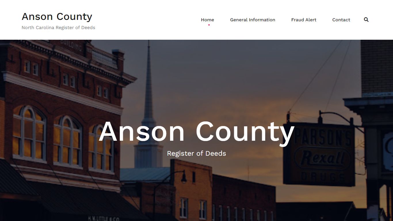 Anson County – North Carolina Register of Deeds